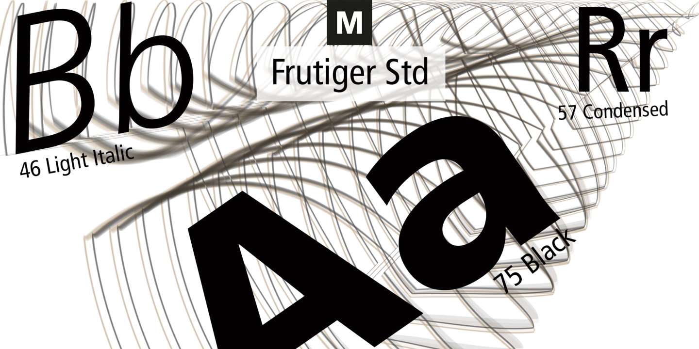 Frutiger Pro Com Black Italic Font preview